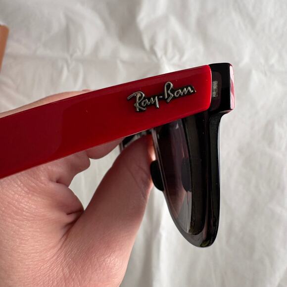 Vintage RAY BAN - WAYFARER II Red & Black Classic Sunglasses Prescription \'00\'s main image 6